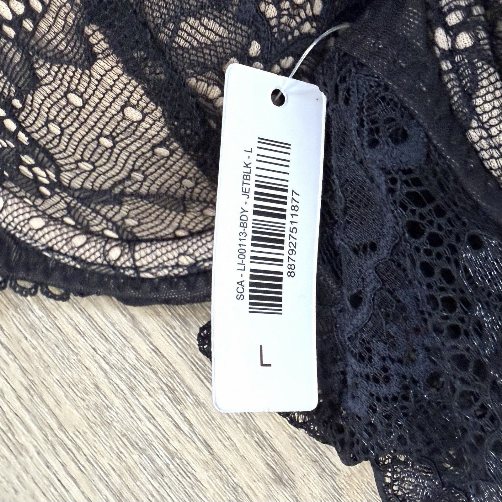 Adore Me Lace Strappy Teddy Lingerie Womens Large Black Underwire — image 8 of 8